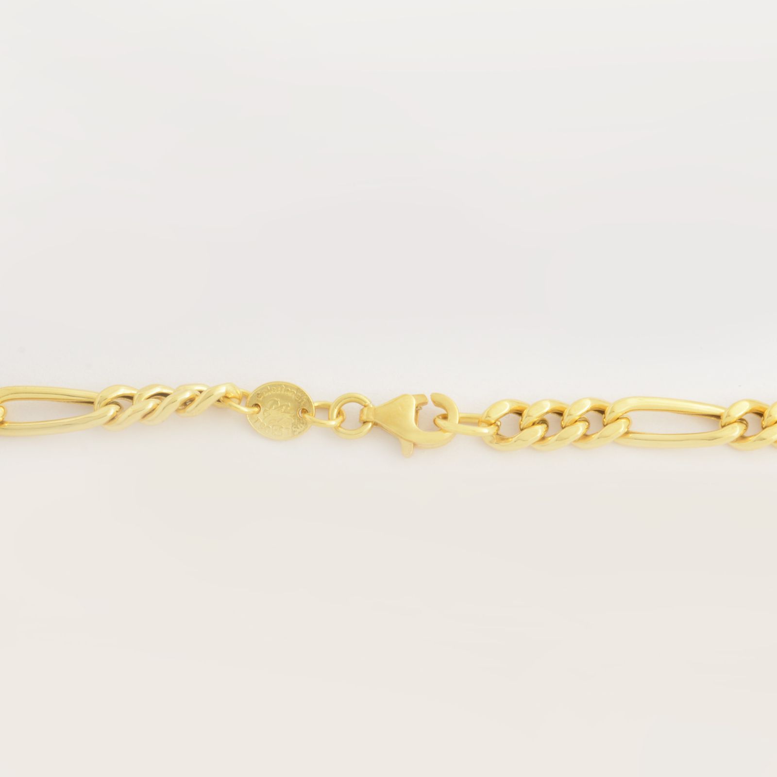زنجیر طلا 18 عیار زنانه طلای مستجابی مدل فیگارو گلستانه کد G50 -  - 3