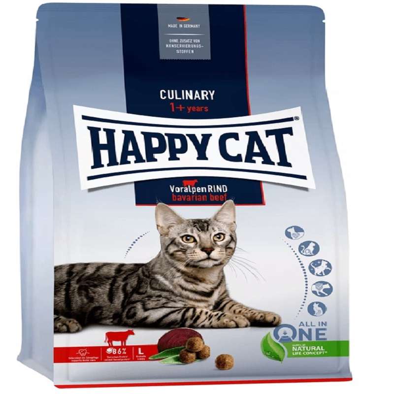 غذا خشک گربه هپی کت مدل Culinary Adult Bavarian Beef وزن 10 کیلوگرم