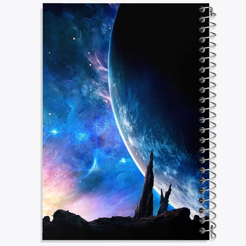 دفتر مشق 50 برگ خندالو مدل کهکشان و سیاره ها کد 25379