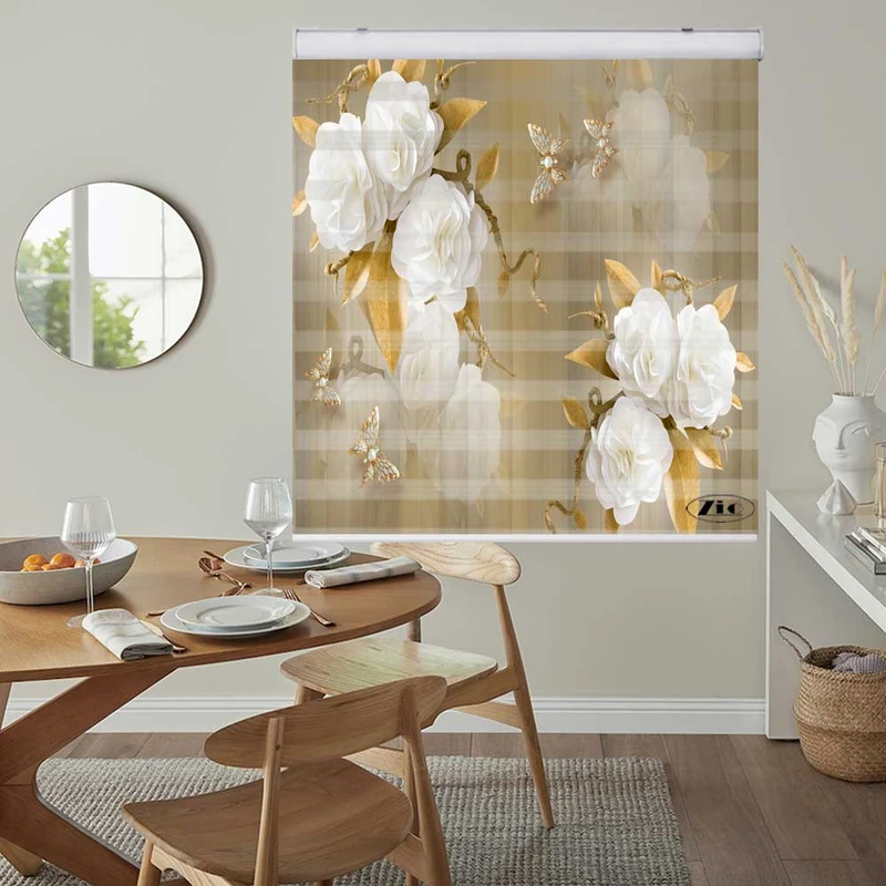 پرده زبرا زیو کد 3D1211 سایز 150x150 سانتی متر