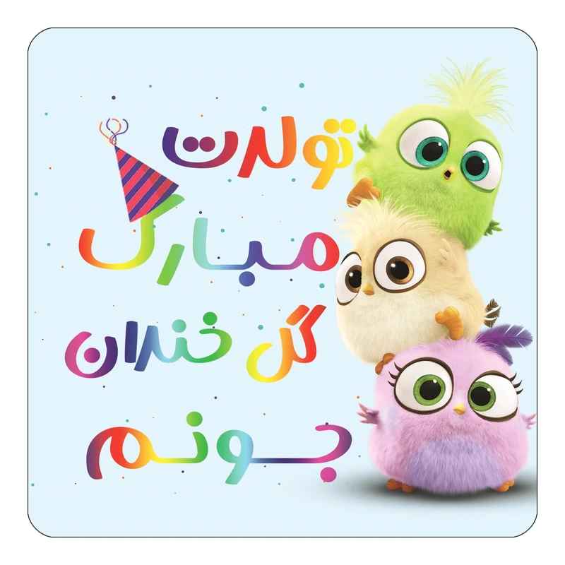 مگنت کاکتی طرح تولد گل خندان مدل پرندگان خشمگین Angry Birds کد mg63765