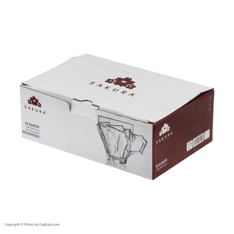 فنجان ساکورا مدل الينور کد SK18800400W بسته 6 عددی فنجان ساکورا مدل الينور کد SK18800400W بسته 6 عددی