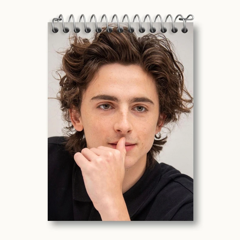 دفتر یادداشت 50 برگ خندالو مدل تیموتی شالامی Timothée Chalamet کد 19286