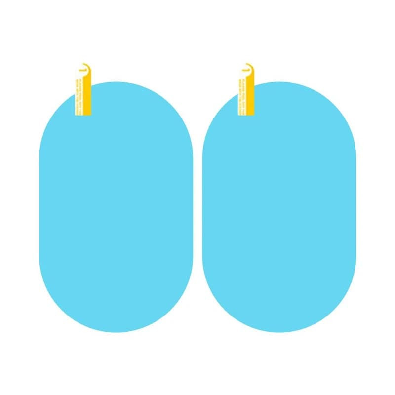 برچسب آب گریز و ضد بخار آینه خودرو مدل بیضی بسته 2 عددی