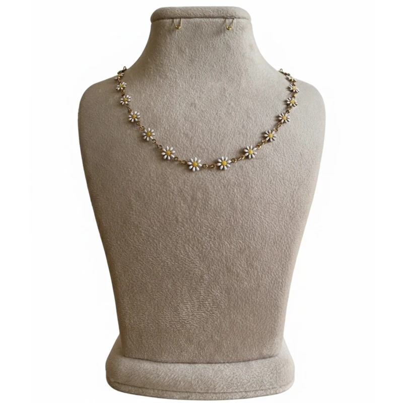 گردنبند زنانه مدل بابونه