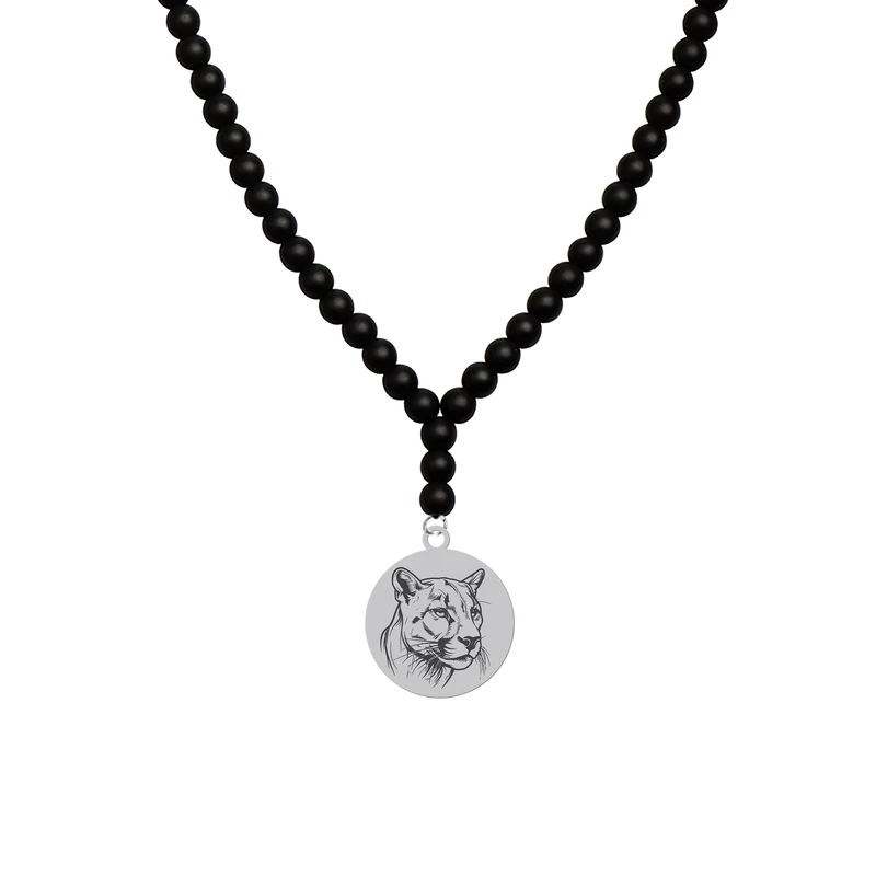 گردنبند هایکا طرح رخ پلنگ کد ag.h 154