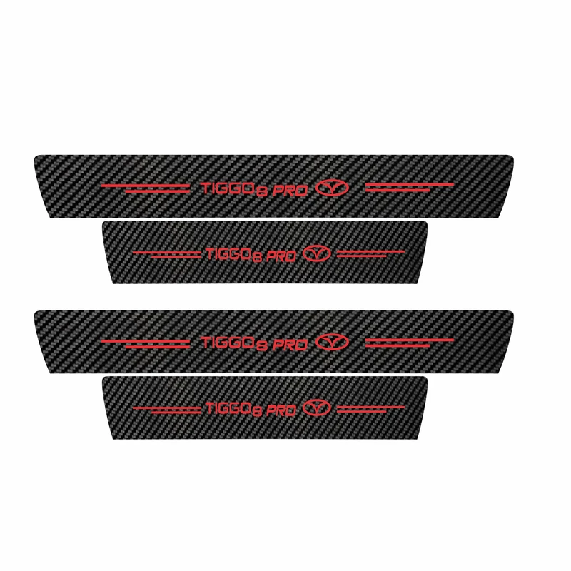 برچسب پارکابی خودرو سولگی مدل کربن کد J032 مناسب برای تیگو 8 پرو بسته 4 عددی