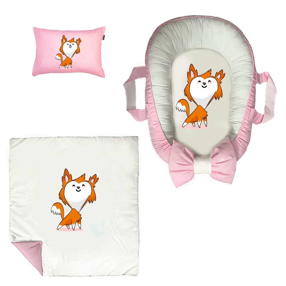 سرویس خواب سه تکه نوزاد مدل گارد محافظ دار طرح فانتزی کد 03