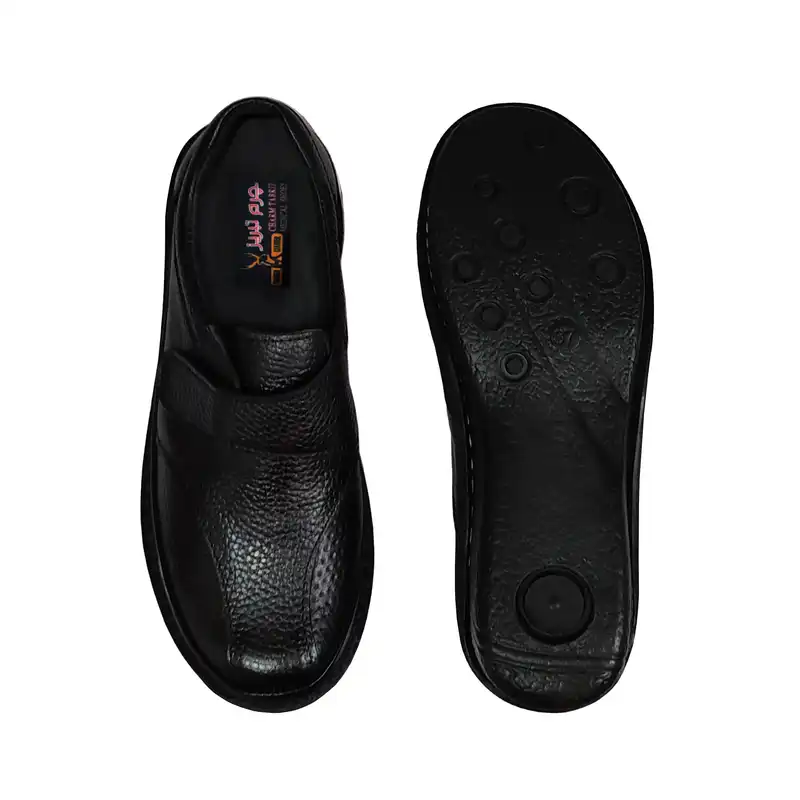 کفش طبی زنانه چرم تبریز مدل کامفورت رنگ مشکی