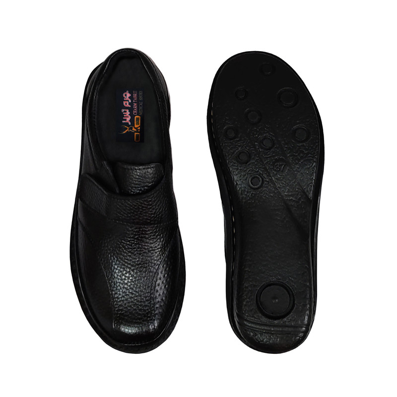 کفش طبی زنانه چرم تبریز مدل کامفورت رنگ مشکی