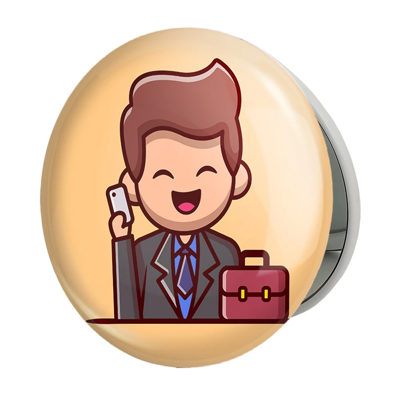 آینه جیبی خندالو طرح کارمند مدل تاشو کد 29368