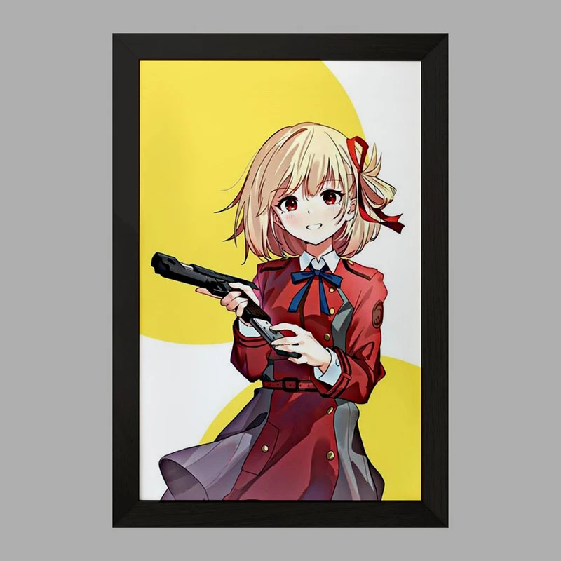 تابلو خندالو مدل چیساتو انیمه لیکوریس ریکویل Lycoris Recoil  کد 22996