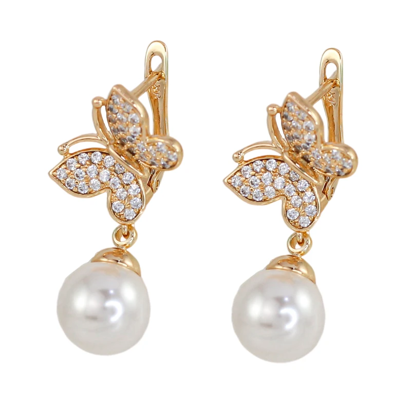 گوشواره میخی زنانه ژوپینگ مدل پروانه کد AAE1189