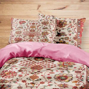 سرویس روتختی مدوپد طرح قالیچه بیجار مدرن افشان گلدانی مدل C-bijar-M12 یک نفره 4 تکه