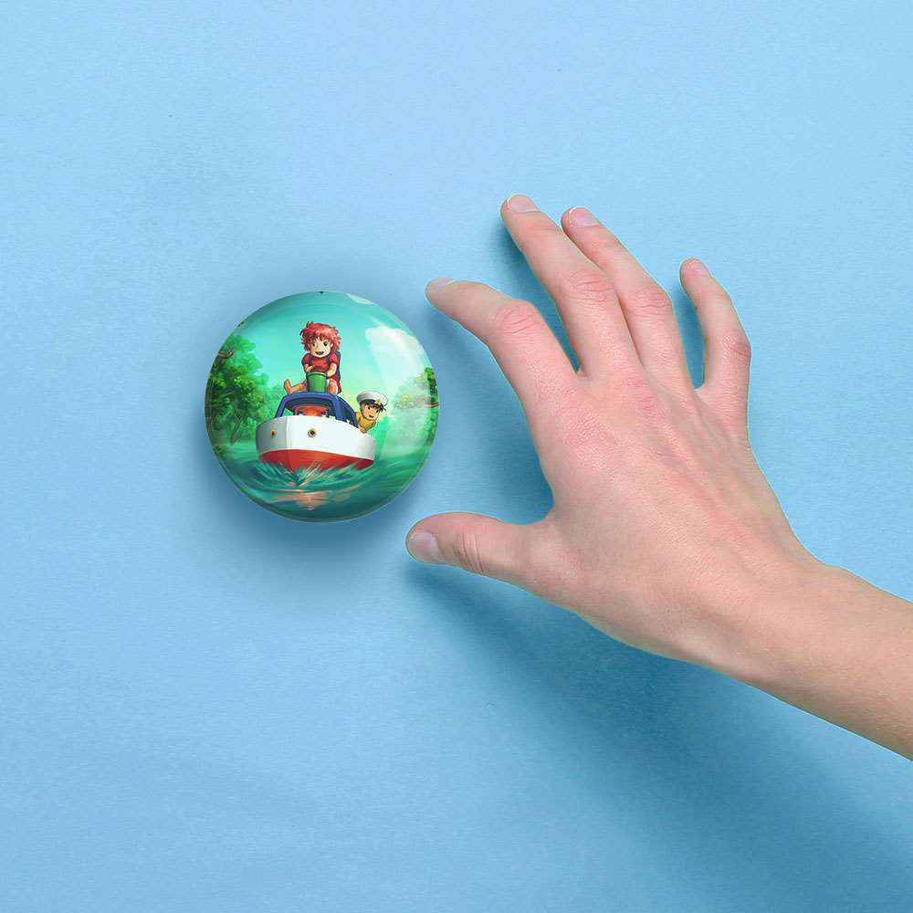 آینه جیبی خندالو طرح انیمه پونیو Ponyo  کد 4896