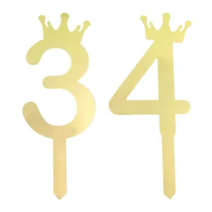 تاپر کیک هانستو مدل عدد 34 کد TPN34 بسته 2 عددی