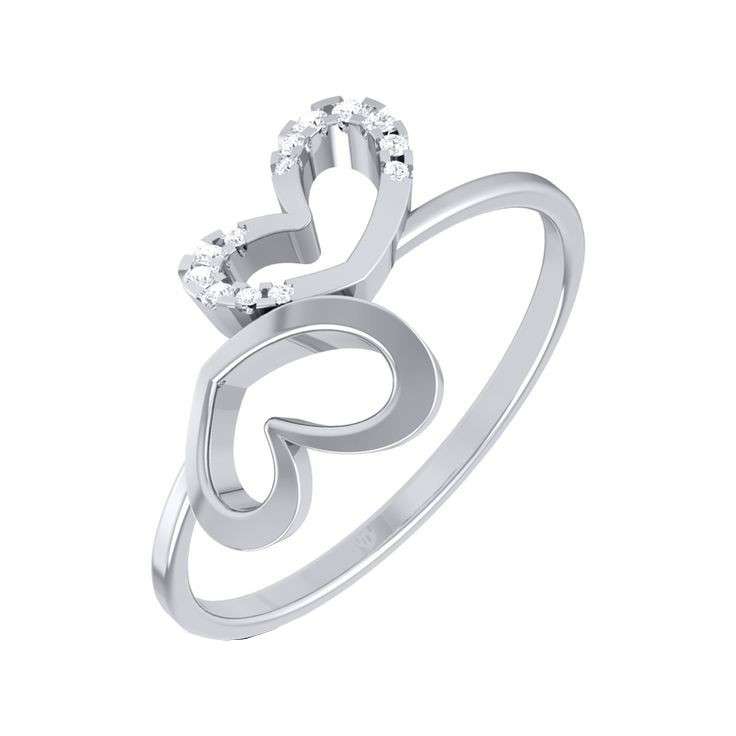 انگشتر نقره زنانه قیراط طرح قلب کد GH4299