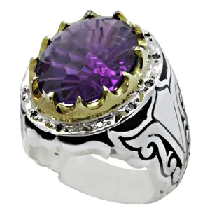 انگشتر نقره مردانه مدل آمیتیس کد 256g