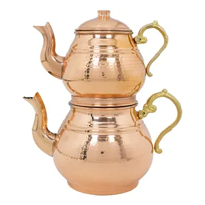 ست کتری و قوری مسی مدل زنجان کد za55675100