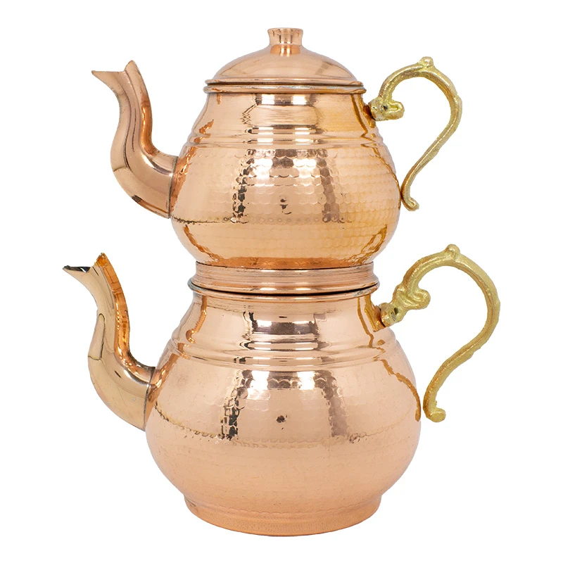 ست کتری و قوری مسی مدل زنجان کد za55675100