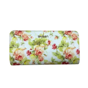 کیف پول زنانه لاویسان طرح گل کد 02
