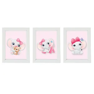 استیکر و تابلو کودک و نوزاد گراسیپا مدل بچه فیل های بانمک