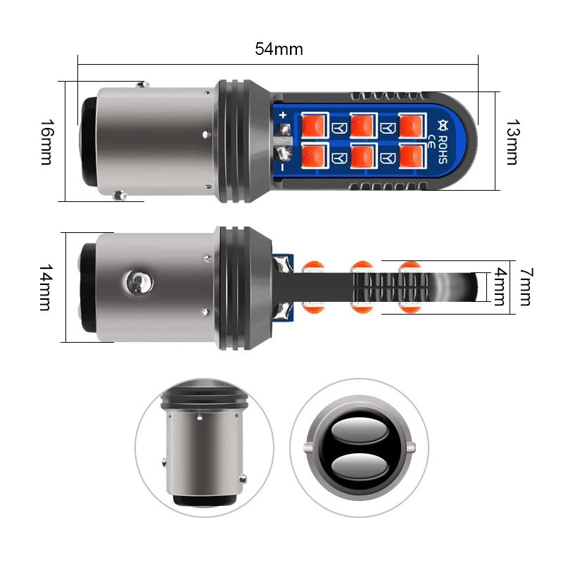 لامپ ترمز خودرو اچ اف دی مدل 12SMD بسته دو عددی