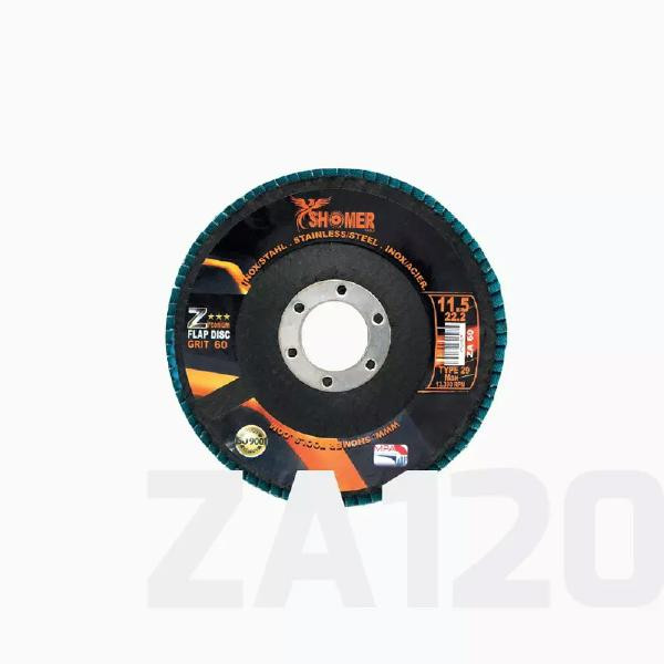 سنباده فلاپ دیسک شومر مدل P120 کد 11.5 بسته 10 عددی