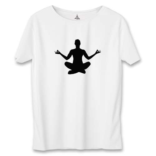 تی شرت آستین کوتاه زنانه به رسم مدل یوگا کد 5590