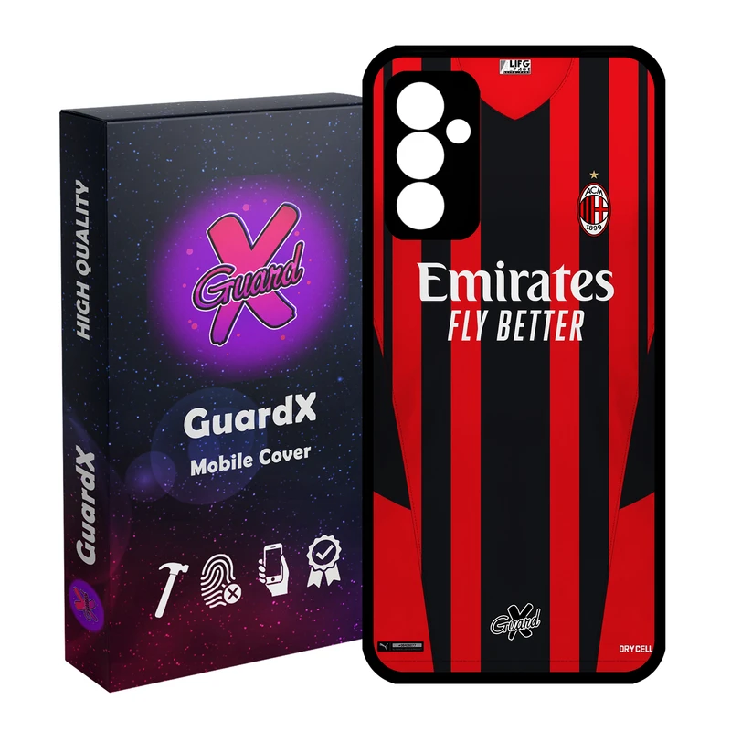 کاور گارد ایکس طرح AC Milan مدل Glass10399 مناسب برای گوشی موبایل سامسونگ Galaxy A14 / A14 5G