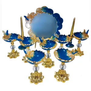 مجموعه ظروف هفت سین ۹ پارچه مدل فیروز طرح کریستال کد 0745b