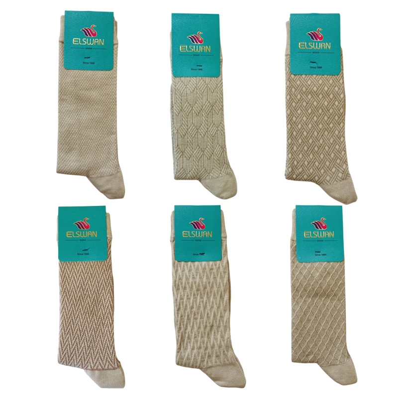 جوراب ساق بلند مردانه ال سون مدل ژاکارد کد PH1073 مجموعه 6 عددی