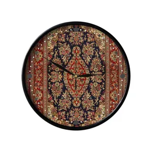 ساعت دیواری مدوپد طرح فرش قم لچک و ترنج مدل C-Ghom005