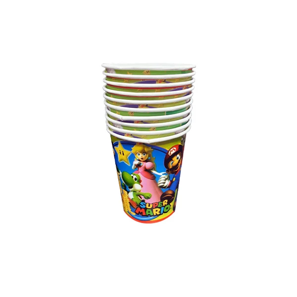 لیوان یکبار مصرف مدل سوپر ماریو کد SupermarioCup1 مجموعه 10 عددی
