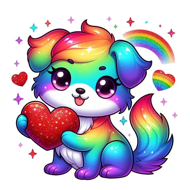 استیکر پارچه و لباس پاد آفرین مدل کارتونی کیوت سگ بامزه کد S3298