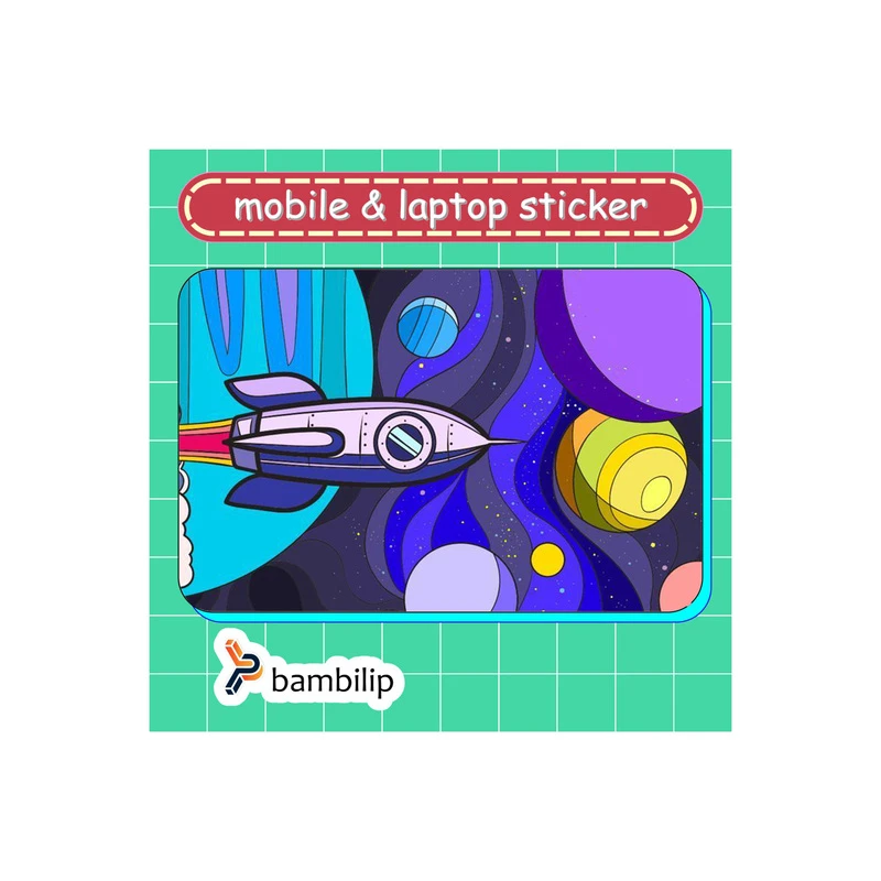 استیکر بامبیلیپ مدل کارت عابر طرح موشک فضاپیما کد 4515341