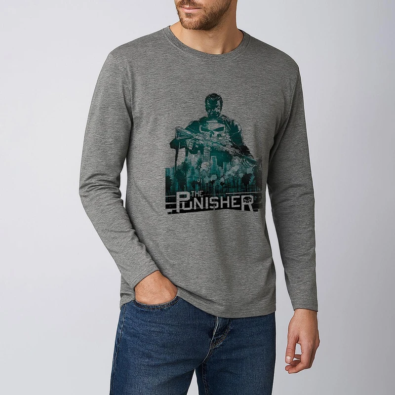 تیشرت آستین بلند مردانه مدل تک تیرانداز W48