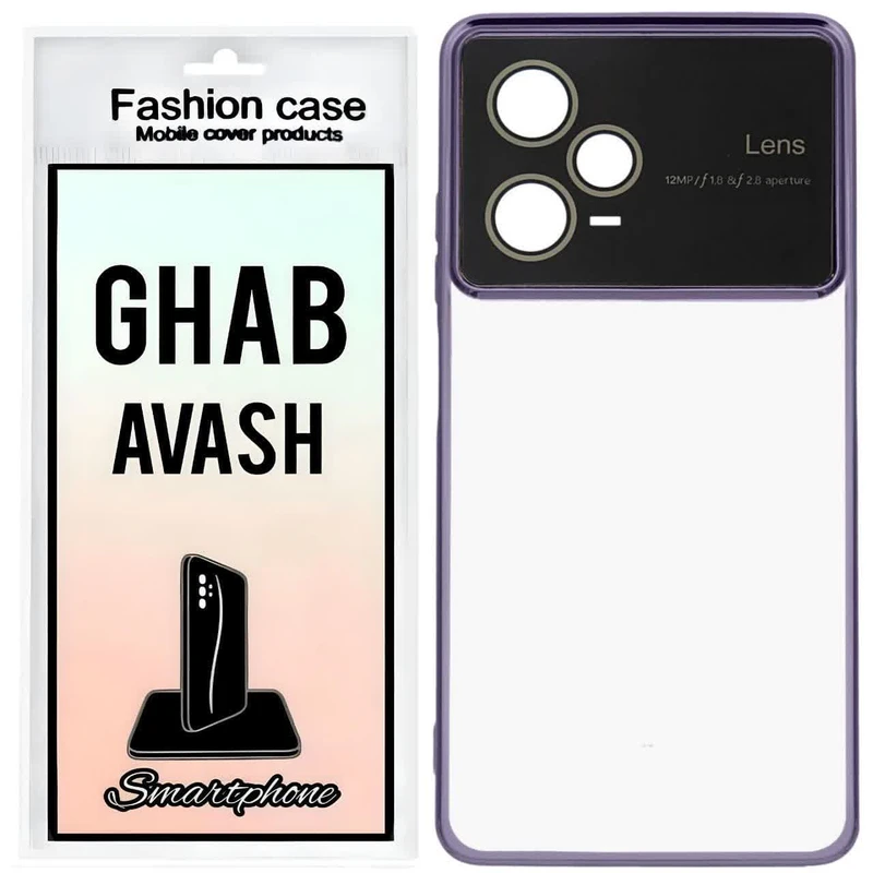 کاور قاب آوش طرح لنس مدل شفاف 04 مناسب برای گوشی موبایل شیائومی POCO X5