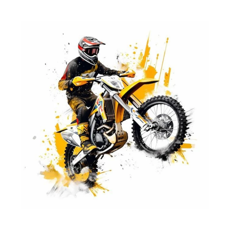 استیکر پارچه و لباس پاد آفرین مدل موتور مسابقه ای کد 1705