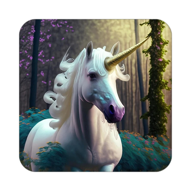 زیر لیوانی کاکتی طرح اسب تک شاخ و یونیکورن مدل mp32639