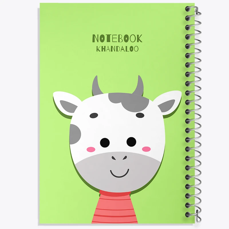 دفتر شطرنجی 50 برگ خندالو مدل گاو کیوت کد N1105