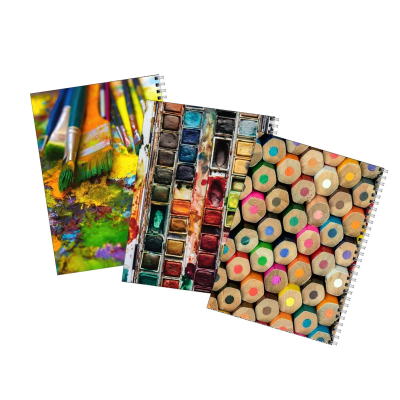 دفتر مشق 100 برگ بامبیلیپ طرح وسایل نقاشی کد 34 مجموعه 3 عددی