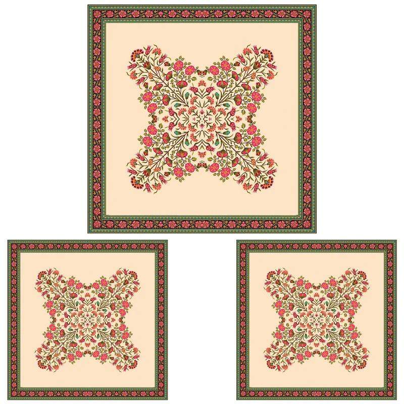 ست رومیزی سه تکه طرح سنتی کد 1400115