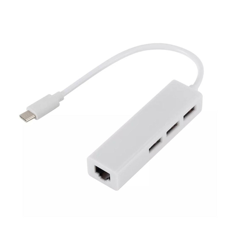 مبدل USB-C به LAN/USB2 مدل 3ports