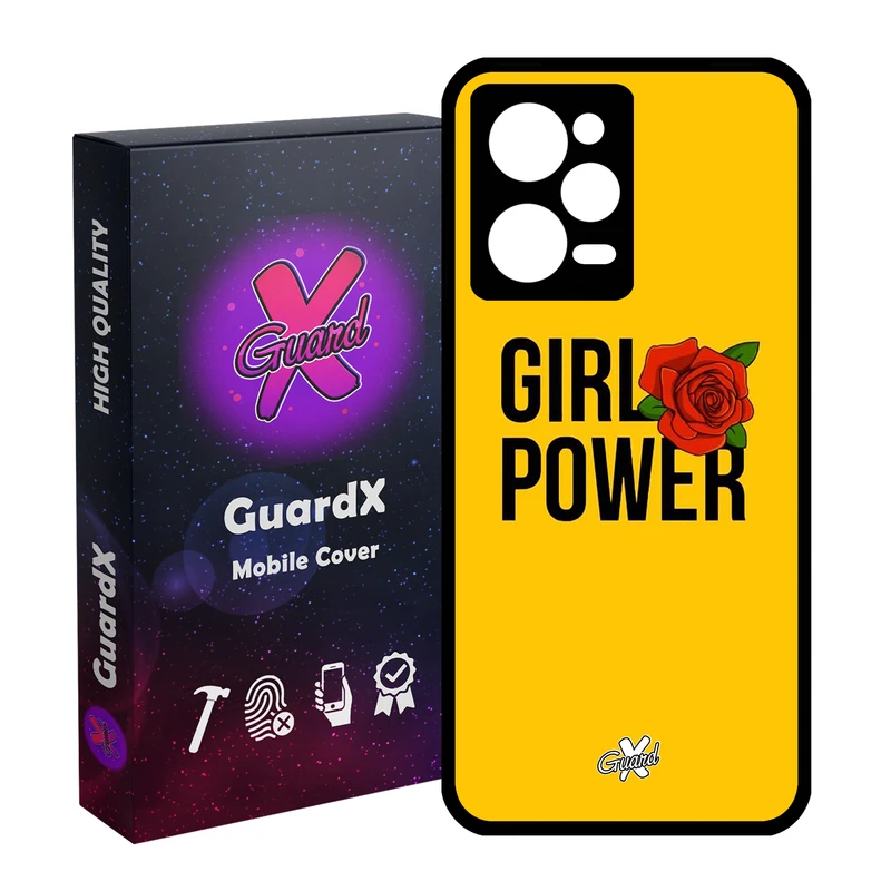 کاور گارد ایکس طرح Girl Power مدل Glass10037 مناسب برای گوشی موبایل شیائومی Redmi Note 12 Pro 5G/Poco X5 Pro 5G/Note 12 Pro Pro speed