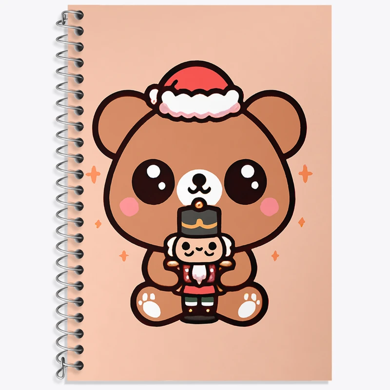 دفتر نت موسیقی 50 برگ خندالو طرح خرس و هدیه ی کریسمس کد N5930