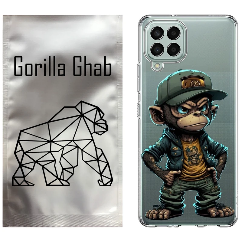 کاور گوریلا قاب مدل CLG کد 37 طرح Monkey مناسب برای گوشی موبایل سامسونگ Galaxy M33
