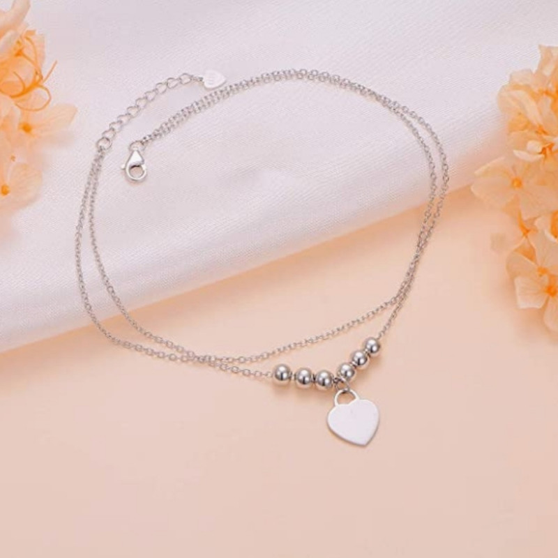 پابند نقره زنانه مدل گوی 565