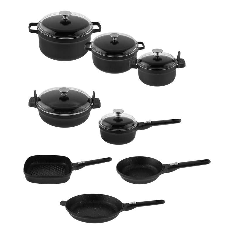 سرویس قابلمه و تابه گرانیتی 13 پارچه برگهف مدل Gem کد 4479