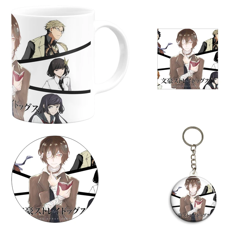 ست هدیه ماگ مدل انیمه سگ‌های ولگرد بونگو طرح bungou stray dogs کد A4